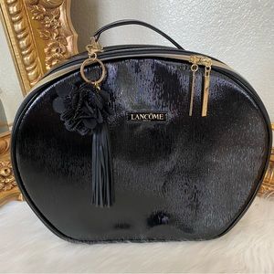 Lancôme Paris The Parisian Black Patent Faux Leather Makeup Case Box